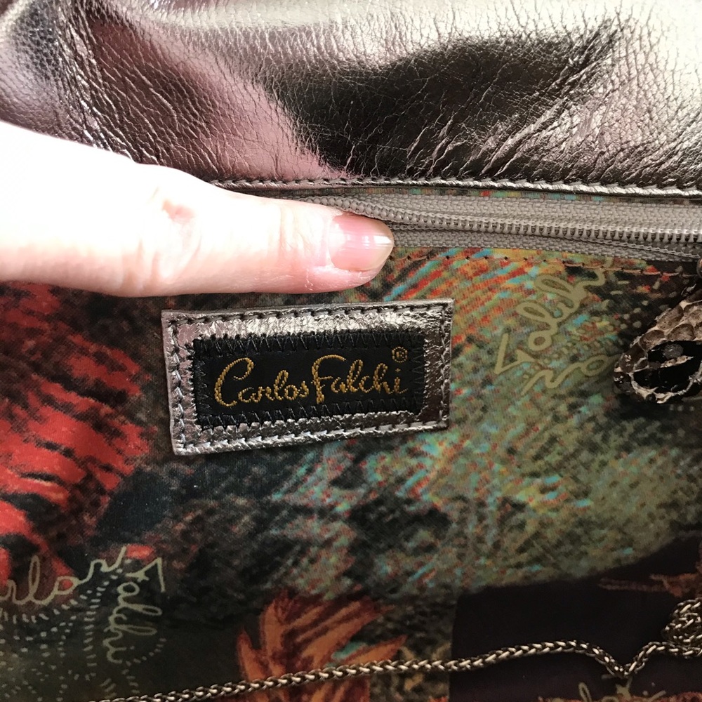 Carlos Falchi Python Chain Clutch - image 2